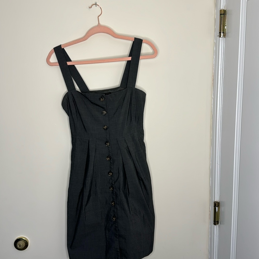 Small Charcoal Grey Theory Sleeveless Dress
